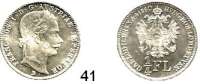 Österreich - Ungarn,Habsburg - Lothringen Franz Josef I. 1848 - 1916 1/4 Gulden 1860 B, Kremnitz.  Frühwald 1530.  Jl. 327.