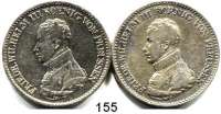 Deutsche Münzen und Medaillen,Preußen, Königreich Friedrich Wilhelm III. 1797 - 1840 Taler 1818 D und 1820 D.  Kahnt 365.  AKS 13.  Jg. 37.  Thun 246 D.  Old. 124.  Dav. 759.  LOT. 2 Stück.