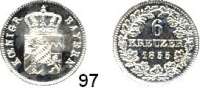 Deutsche Münzen und Medaillen,Bayern Maximilian II. 1848 - 1864 6 Kreuzer 1855.  AKS 153.  Jg. 60.