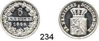 Deutsche Münzen und Medaillen,Hessen - Darmstadt Ludwig III. 1848 - 1877 6 Kreuzer 1866.  AKS 126.  Jg. 58.