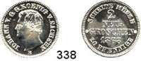 Deutsche Münzen und Medaillen,Sachsen Johann 1854 - 1873 2 Neugroschen 1868 B.  AKS 145.  Jg. 130.