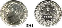 Deutsche Münzen und Medaillen,Württemberg, Königreich Wilhelm I. 1816 - 1864 1/2 Gulden 1862.  AKS 86.  Jg. 69.