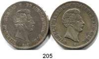Deutsche Münzen und Medaillen,Braunschweig - Wolfenbüttel Wilhelm 1831 - 1884 Taler 1841 und 1854.  Kahnt 152 und 154.  LOT. 2 Stück.