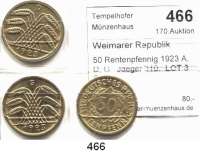 R E I C H S M Ü N Z E N,Weimarer Republik  50 Rentenpfennig 1923 A, D, G.  Jaeger 310.  LOT. 3 Stück.