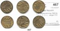 R E I C H S M Ü N Z E N,Weimarer Republik  50 Rentenpfennig 1924 A, D, E, F, G, J.  Jaeger 310.  LOT. 6 Stück.
