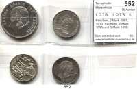 R E I C H S M Ü N Z E N,L O T S     L O T S     L O T S  Preußen, 2 Mark 1901, 1913; Sachsen, 2 Mark 1895 und 5 Mark 1899.  Jaeger 105, 109, 124 und 125.  LOT. 4 Stück.