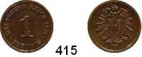 R E I C H S M Ü N Z E N,Kleinmünzen  1 Pfennig 1874 H.  Jaeger 1.