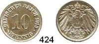 R E I C H S M Ü N Z E N,Kleinmünzen  10 Pfennig 1915 G.  Jaeger 13.