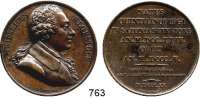 M E D A I L L E N,Personen Klopstock, Friedrich Gottlieb, deutscher Dichter Bronzemedaille 1820 (Caque).  Brustbild nach rechts. / 9 Textzeilen.  40,8 mm.  38,25 g.