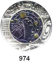 AUSLÄNDISCHE MÜNZEN,E U R O  -  P R Ä G U N G E N Österreich 25 EURO 2015 (Bi-Metall Silber/Niob).  Kosmologie.  Im Originaletui mit Zertifikat.