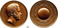 Österreich - Ungarn,Habsburg - Lothringen Franz Josef I. 1848 - 1916 Bronzemedaille 1856 (K. Lange).  Wilhelm Karl Ritter von Haidinger.  Kopf nach rechts.  63,7 mm.  108,2 g.