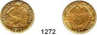 AUSLÄNDISCHE MÜNZEN,Kolumbien Vereinigte Staaten seit 1862 5 Pesos 1919 (7,32g fein).  Minenarbeiter im Goldbergwerk.  Schön 19.  KM 195.  Fb. 110.  GOLD.