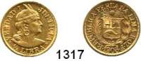 AUSLÄNDISCHE MÜNZEN,Peru Republik seit 1822 1/2 Libra 1905.  (3,66g fein).  Schön 15.  KM 209.  Fb. 74.  GOLD.