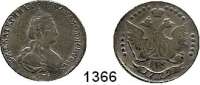 AUSLÄNDISCHE MÜNZEN,Russland Katharina II. 1762 - 1796 20 Kopeken 1779, St. Petersburg.  4,19 g.  Bitkin 390.  Cr. 63 b.