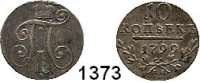 AUSLÄNDISCHE MÜNZEN,Russland Paul I. 1796 - 1801 10 Kopeken 1799, St. Petersburg.  2,23 g.  Bitkin 82 .  Cr. 97.1 a.