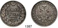 AUSLÄNDISCHE MÜNZEN,Russland Nikolaus I. 1825 - 1855 Rubel 1843, St. Petersburg.  Bitkin 202.  Kahnt 73.  Cr. 168.  Dav. 283.