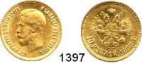 AUSLÄNDISCHE MÜNZEN,Russland Nikolaus II. 1894 - 1917 10 Rubel 1899 EB, St. Petersburg (7,74g fein).  Bitkin 5.  Kahnt/Schön 152.  Y 64.  Fb. 179.  GOLD.
