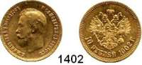 AUSLÄNDISCHE MÜNZEN,Russland Nikolaus II. 1894 - 1917 10 Rubel 1902.  (7,74g fein).  Bitkin 10.  Schön 16.4.  Y. 64.  Fb. 179.  GOLD.