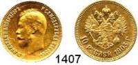 AUSLÄNDISCHE MÜNZEN,Russland Nikolaus II. 1894 - 1917 10 Rubel 1903.  (7,74g fein).  Bitkin 11.  Schön 16.4.  Y. 64.  Fb. 179.  GOLD.
