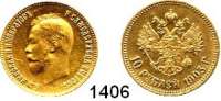AUSLÄNDISCHE MÜNZEN,Russland Nikolaus II. 1894 - 1917 10 Rubel 1903.  (7,74g fein).  Bitkin 11.  Schön 16.4.  Y. 64.  Fb. 179.  GOLD.