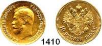 AUSLÄNDISCHE MÜNZEN,Russland Nikolaus II. 1894 - 1917 10 Rubel 1903.  (7,74g fein).  Bitkin 11.  Schön 16.4.  Y. 64.  Fb. 179.  GOLD.