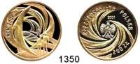 AUSLÄNDISCHE MÜNZEN,Polen Volksrepublik 200 Zlotych 2001.  (13,95g fein / Bimetall).  Christliche Jahrtausendwende.  Fischer KZ 013.  Schön 414.  Y. 407.  Im Originaletui mit Zertifikat.  GOLD.
