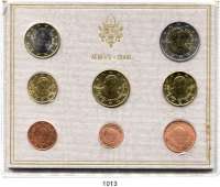 AUSLÄNDISCHE MÜNZEN,E U R O  -  P R Ä G U N G E N Vatikan Kurssatz 2006 (8 Werte).  Cent bis 2 Euro.  KM MS 113.