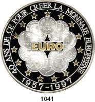 AUSLÄNDISCHE MÜNZEN,Benin (Dahomey)  10.000 Francs 1997 (Silber, 5 Unzen, teilvergoldet).  40. Jahre Römische Verträge.  Schön 41.