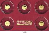 AUSLÄNDISCHE MÜNZEN,Salomon-Inseln  10 Dollars 2020 (6x 1/50 Unze Gold).  Rheingold, Burgen entlang des Rheins.  Im Originaletui mit Zertifikat.