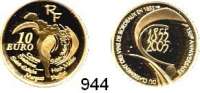AUSLÄNDISCHE MÜNZEN,E U R O  -  P R Ä G U N G E N Frankreich 10 Euro 2005 (7,77g fein).  150 Jahre Klassifizierung der Weine aus dem Bordeaux.  Schön 805.  KM 2026.  Fb. 794.  Im Originaletui mit Zertifikat.  GOLD.