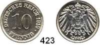 R E I C H S M Ü N Z E N,Kleinmünzen  10 Pfennig 1910 G  Jaeger 13.