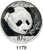 AUSLÄNDISCHE MÜNZEN,China Volksrepublik seit 1949 10 Yuan 2018.  Großer Pandakopf.