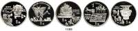 AUSLÄNDISCHE MÜNZEN,China Volksrepublik seit 1949 5 Yuan 1992.  Erfindungen und Entdeckungen des Altertums, 1. Ausgabe.  Schön 356 bis 360.  KM 404 bis 408.  In Kapseln.  SATZ. 5 Stück.