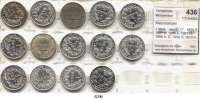 R E I C H S M Ü N Z E N,Kleinmünzen  1 Mark.  Jaeger 17.  1899 E; 1901 D; 1906 A; 1907 G; 1908 A, D; 1909 D; 1910 A, D, F, G; 1911 A, E; 1912 A.  LOT. 14 Stück.