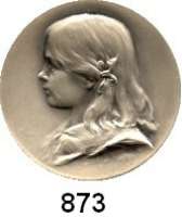 M E D A I L L E N,Varia  Silbermedaille o.J. (R. Placht).  Mädchenkopf nach links.  28,3 mm.  7,84 g.