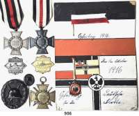 Orden, Ehrenzeichen, Militaria, Zeitgeschichte,Deutschland Deutsches Reich Kriegsteilnehmerkreuz, Frontkämpferehrenkreuz, Kreuz für Hinterbliebene (schwarz / Hersteller 