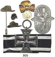 Orden, Ehrenzeichen, Militaria, Zeitgeschichte,Deutschland Deutsches Reich Miniatur der China-Denkmünze für Kämpfer an Knopflochbandspange; Zinkabzeichen 1939 