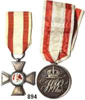 Orden, Ehrenzeichen, Militaria, Zeitgeschichte,Deutschland Preussen Konvolut einer Person.  Roter-Adlerorden IV. Klasse, gekörnte Kreuzarme, Hersteller 