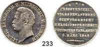 Deutsche Münzen und Medaillen,Hessen - Darmstadt Ludwig II. 1830 - 1848 Pressefreiheitsgulden 1848.  AKS 134.  Jg. 48.