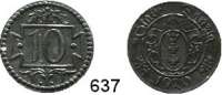 Besetzte Gebiete - Kolonien - Danzig,Danzig 10 Pfennig 1920. Jaeger D 1 a. Kleine Wertzahl.