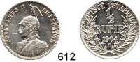 Besetzte Gebiete - Kolonien - Danzig,Deutsch - Ostafrika 1/2 Rupie 1904 A, Jaeger 721.