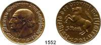 Notmünzen; Marken und Zeichen,0 Westfalen 5 Mark 1921 (Tombak).  Jg. N 12.  Menzel 26666.4.