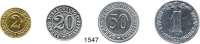 Notmünzen; Marken und Zeichen,0 Bremen (Freie Stadt) Freie Hansestadt Bremen,  2 bis 50 Verrechnungs-Pfennig und 1 Verrechnungsmark o.J.  Menzel 3558.1, 2, 3, 4, 9 und 11.  Jaeger N 40 bis N 45.  LOT. 6 Stück.