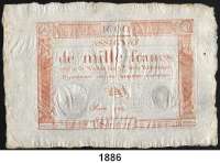 P A P I E R G E L D,AUSLÄNDISCHES  PAPIERGELD Frankreich 1.000 Francs 7.1.1795.  Pick A 80.  LOT. 3 Scheine.