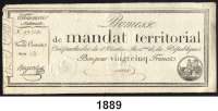 P A P I E R G E L D,AUSLÄNDISCHES  PAPIERGELD Frankreich 25 Francs 18.3.1796.  Pick A 83 b.  LOT. 3 Scheine.