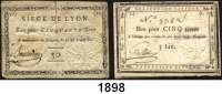 P A P I E R G E L D,AUSLÄNDISCHES  PAPIERGELD Frankreich Siege de LYON.  50 Sous und 5 Livres o.D.(1793).  Pick S 302 und S 303.  LOT. 2 Scheine.