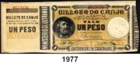 P A P I E R G E L D,AUSLÄNDISCHES  PAPIERGELD Puerto Rico 1 Peso 17.8.1895.  Mit kompletter Matrize.  Pick 7 a.