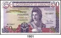 P A P I E R G E L D,AUSLÄNDISCHES  PAPIERGELD Gibraltar 50 Pfund 27.11.1986.  Pick 24.