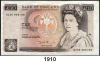 P A P I E R G E L D,AUSLÄNDISCHES  PAPIERGELD Großbritannien 10 Pfund o.D.(1984-1986).  Pick 379 c.