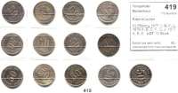 R E I C H S M Ü N Z E N,Kleinmünzen  50 Pfennig 1875 A, B, F, J; 1876 A, B, C, F, G, J; 1877 A, B, E.  LOT. 13 Stück.